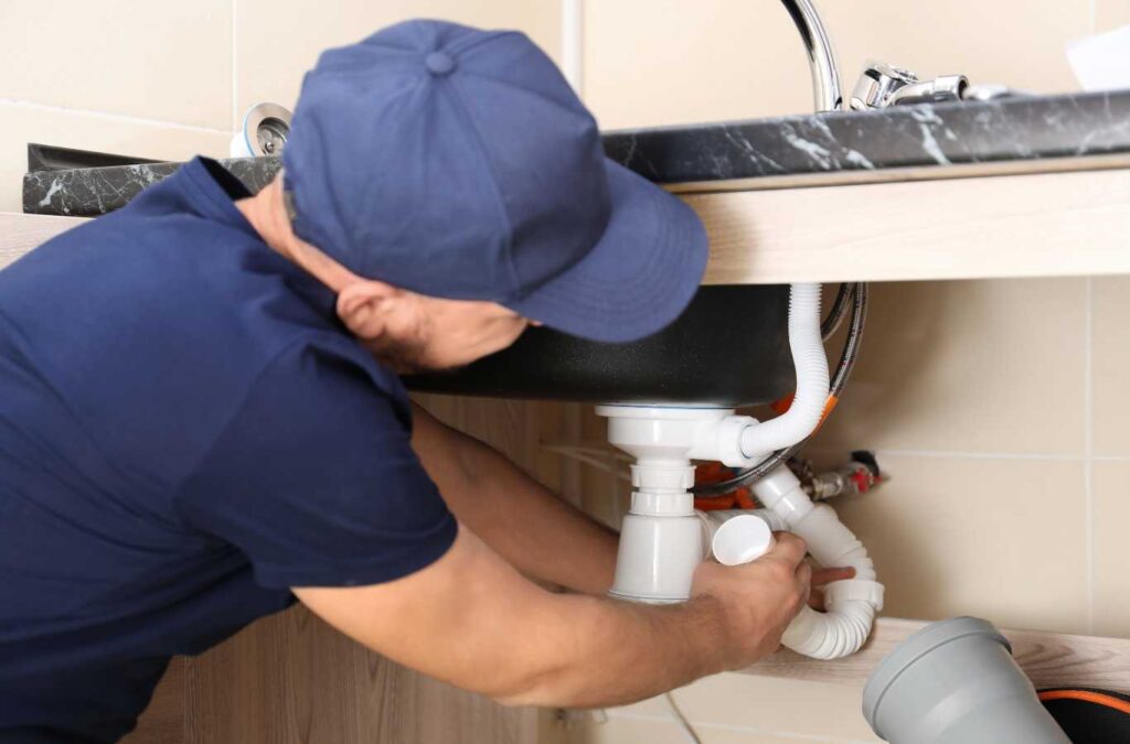 A TAZ Plumbing expert performing a detailed plumbing inspection in Vail, AZ.